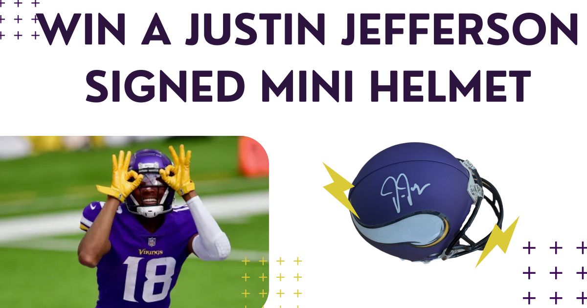 Win a Justin Jefferson signed mini helmet