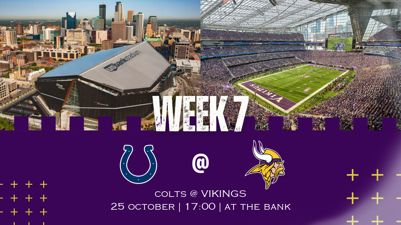 Week 7: Colts vs Vikings, Oct. 25, 2026 – how to watch, preview, injury report, predictions